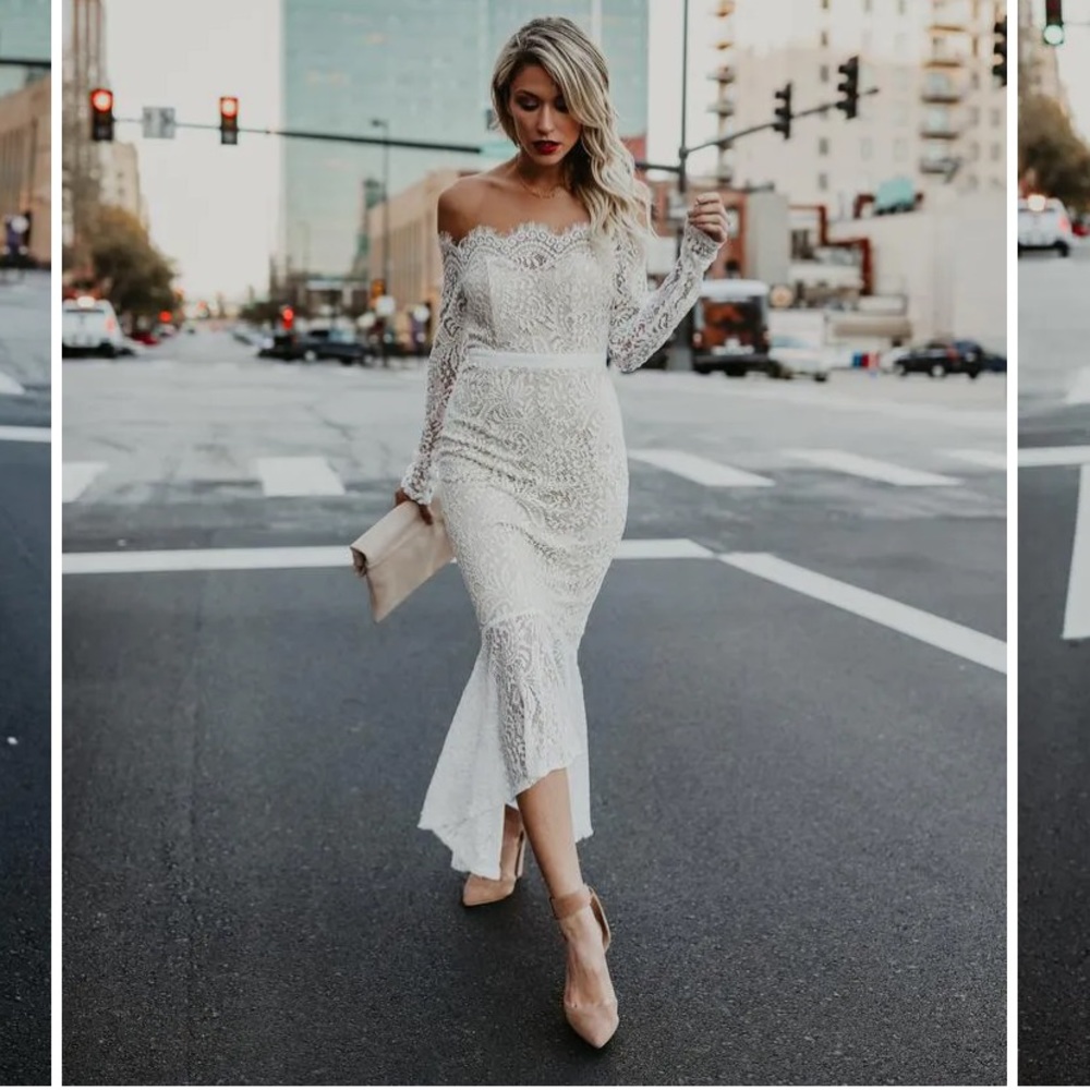 NWT VICI LACE TRUMPET DRESS